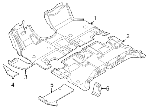 2024 BMW iX FLOOR TRIM COVER, FRONT Diagram for 51476926679