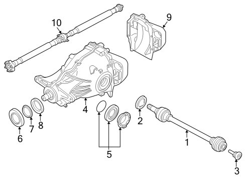 2024 BMW 750e xDrive OUTPUT SHAFT, REAR RIGHT Diagram for 33205A257B4