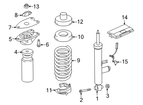 2021 BMW 230i Shocks & Components - Rear Diagram 1