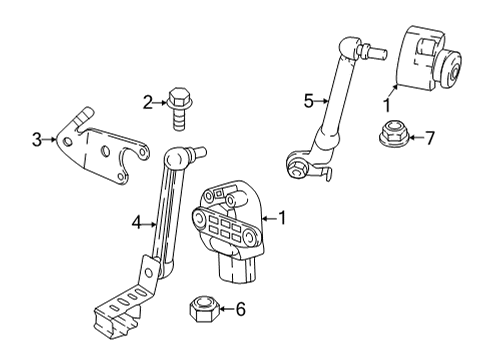 2022 BMW X4 Auto Leveling Components Diagram