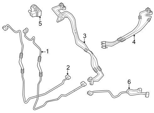 2024 BMW X5 Rear A/C Lines Diagram