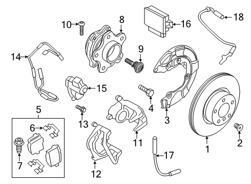 2023 BMW X4 M REPAIR KIT, CONTROL UNIT DSC Diagram for 34525A61831