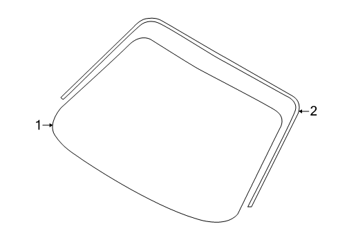 2023 BMW 230i Glass - Windshield Diagram