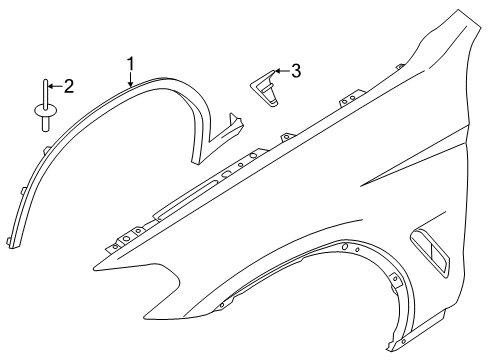 2023 BMW X3 M Exterior Trim - Fender Diagram 1