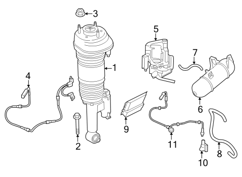 2023 BMW 760i xDrive Struts & Components - Rear Diagram