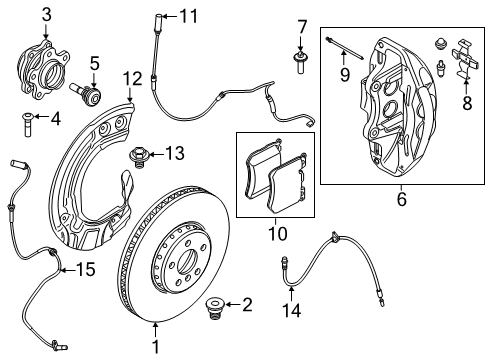 2023 BMW X4 M BRAKE CALIPER HOUSING BLUE L Diagram for 34108844343