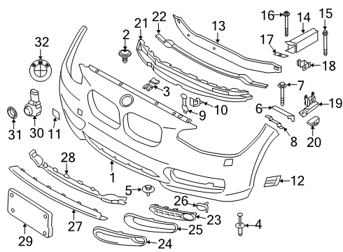 2021 BMW 230i Bumper & Components - Front Diagram 2