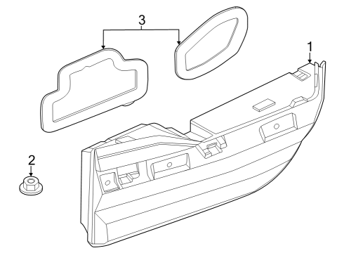 2023 BMW X7 TAIL LIGHT TAILGATE LEFT Diagram for 63219881361