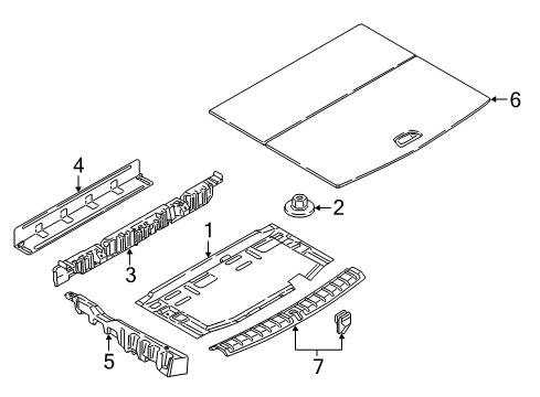 2022 BMW X1 Interior Trim - Rear Body Diagram 1