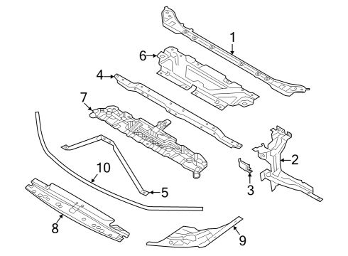 2024 BMW M440i xDrive Gran Coupe Radiator Support Diagram