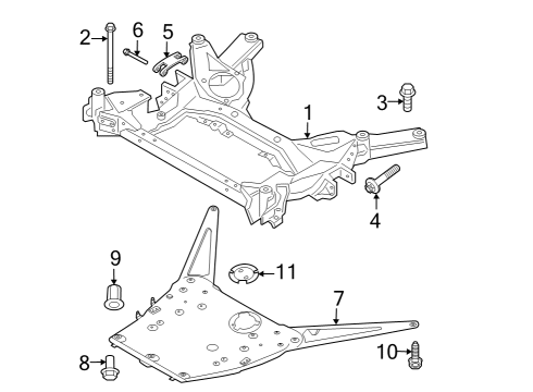 2024 BMW M3 Suspension Mounting - Front Diagram 1