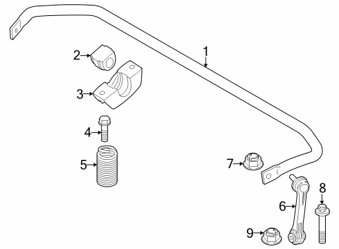 2024 BMW 760i xDrive Stabilizer Bar & Components - Rear Diagram