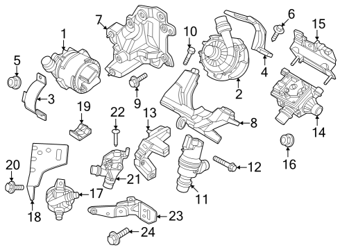 2022 BMW iX COOLANT RELAY VALVE Diagram for 11519896408