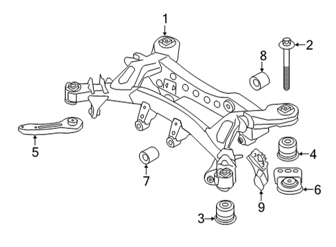 2021 BMW M440i Suspension Mounting - Rear Diagram