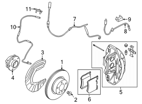 2021 BMW M440i xDrive Brake Components Diagram 2