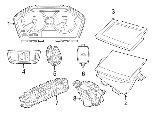 2023 BMW X1 INSTRUMENT CLUSTER Diagram for 62105A825C9