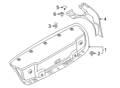 2021 BMW M850i xDrive Interior Trim - Trunk Diagram 1