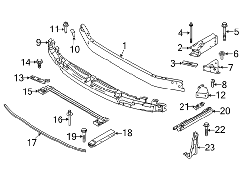 2023 BMW X2 Bumper & Components - Front Diagram 2