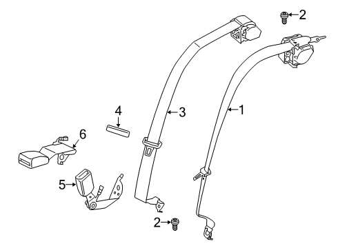 2021 BMW 750i xDrive Seat Belt Diagram 2