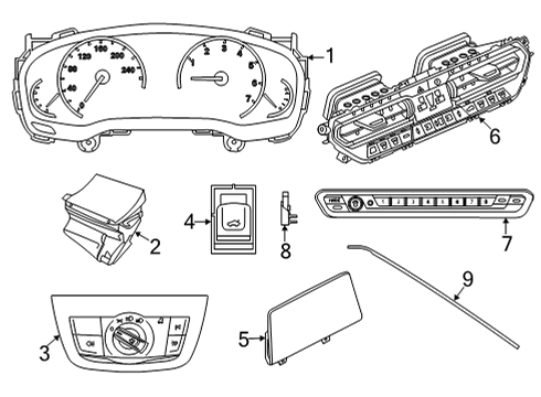 2023 BMW X4 M INSTRUMENTENKOMBINATION Diagram for 62105B35D79