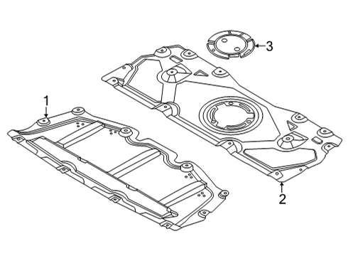 2023 BMW M240i Splash Shields Diagram