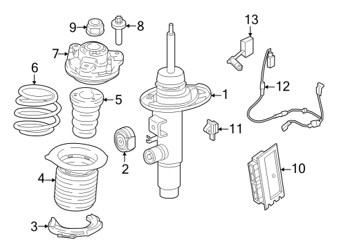 2022 BMW M440i xDrive Gran Coupe Struts & Components - Front Diagram 1