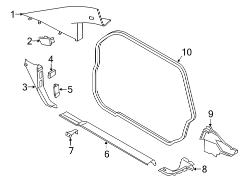 2021 BMW i3 Interior Trim - Pillars Diagram