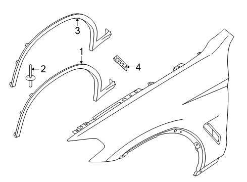 2023 BMW X3 M Exterior Trim - Fender Diagram 2