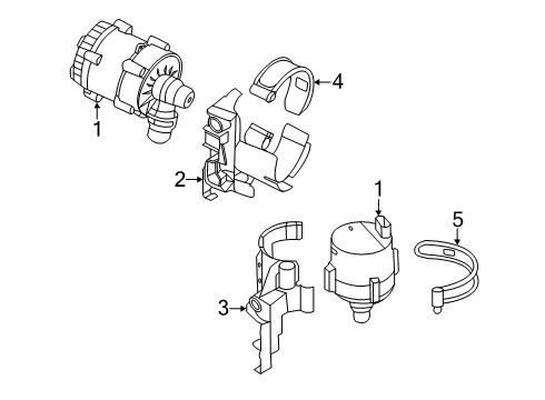 2023 BMW M5 Water Pump Diagram 1