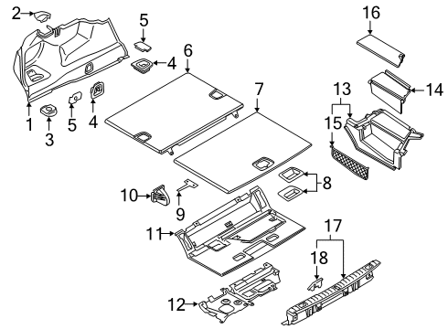 2022 BMW 745e xDrive Interior Trim - Rear Body Diagram 3