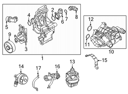 2020 BMW X3 AUXILIARY WATER PUMP Diagram for 11515A30246