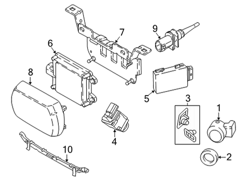 2023 BMW X4 Electrical Components - Front Bumper Diagram 2