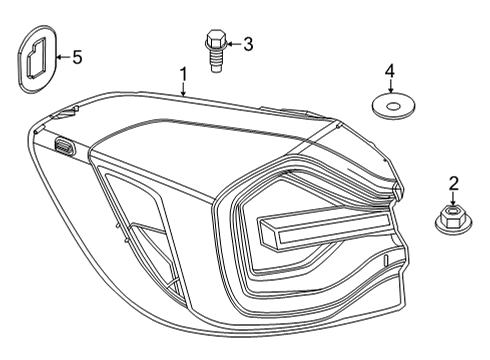 2022 BMW X3 M Tail Lamps Diagram