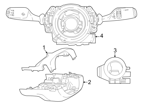 2023 BMW i4 Shroud, Switches & Levers Diagram