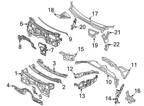 2023 BMW X6 M Cowl Diagram