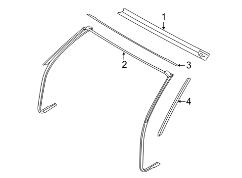 2021 BMW 230i Windshield Header & Components Diagram