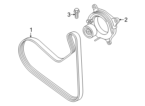 2022 BMW Z4 Belts & Pulleys Diagram 1