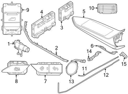 2023 BMW 740i Interior Trim - Rear Door Diagram 2