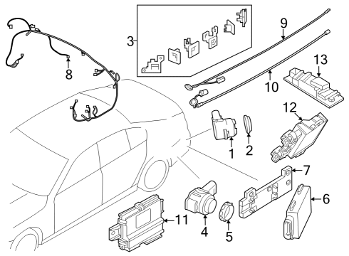 2023 BMW i7 HALTER SENSOR SHORT RANGE RA Diagram for 66315A350E6