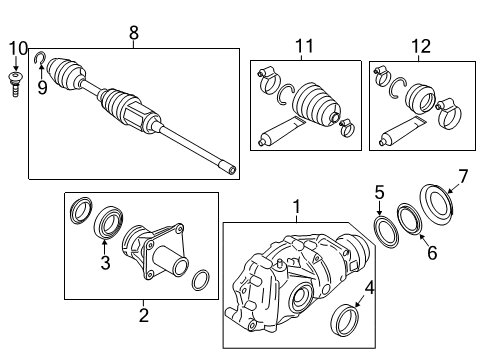 2021 BMW 530e Carrier & Front Axles Diagram