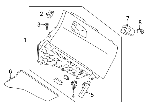 2021 BMW 230i xDrive Glove Box Diagram