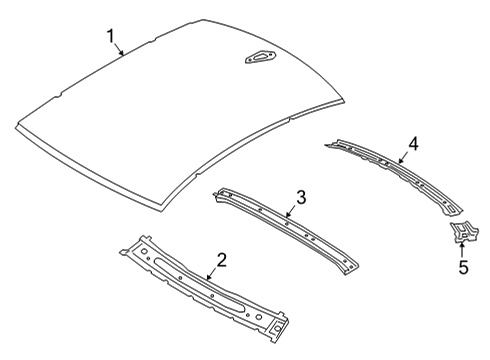 2023 BMW M4 Roof & Components Diagram 1