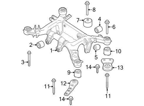 2024 BMW 760i xDrive RUBBER MOUNTING REAR Diagram for 33176897625