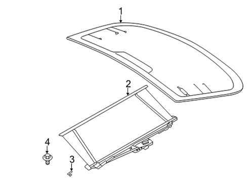 2024 BMW 840i Gran Coupe Glass & Hardware - Back Glass Diagram