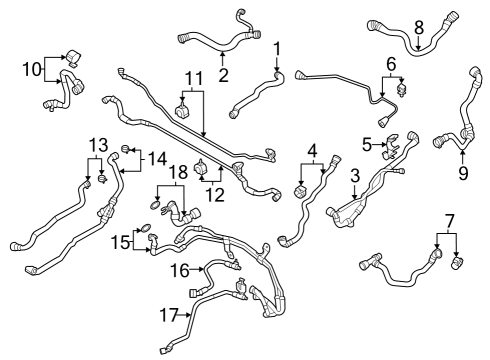 2024 BMW M440i Gran Coupe Hoses, Lines & Pipes Diagram