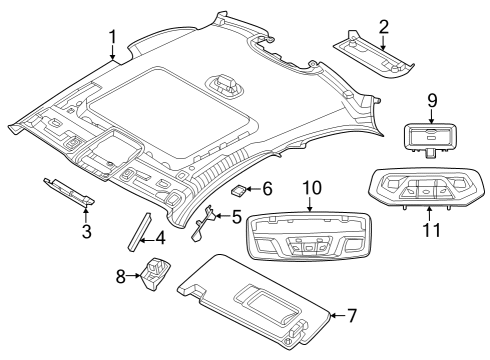 2024 BMW 230i Interior Trim - Roof Diagram 2