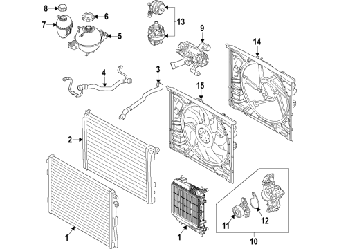 2021 BMW X5 M Cooling System, Radiator, Water Pump, Cooling Fan Diagram 5