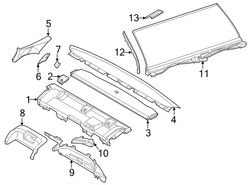 2024 BMW i7 Interior Trim - Rear Body Diagram 1