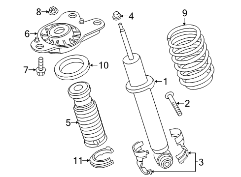 2021 BMW i3s Shocks & Components - Rear Diagram