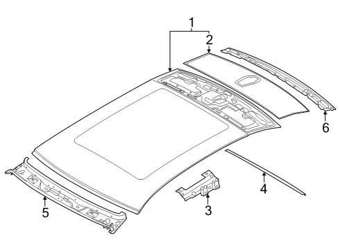 2023 BMW 740i Roof & Trim Diagram